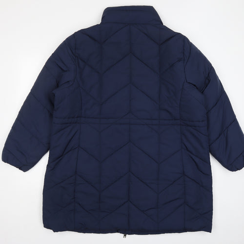 Marks and Spencer Womens Blue   Quilted Coat Size 22