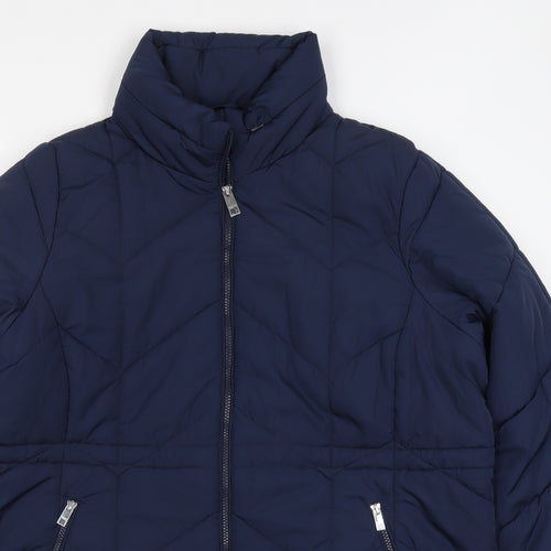 Marks and Spencer Womens Blue   Quilted Coat Size 22