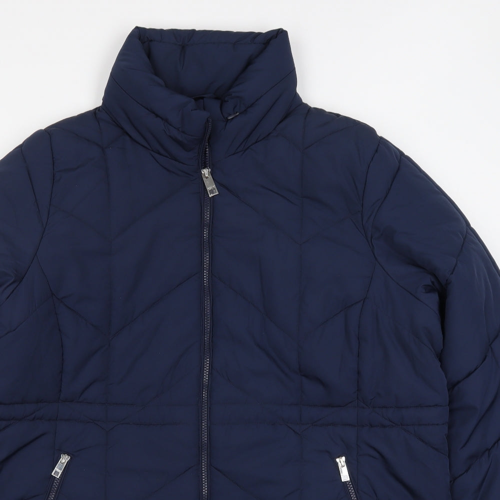 Marks and Spencer Womens Blue   Quilted Coat Size 22