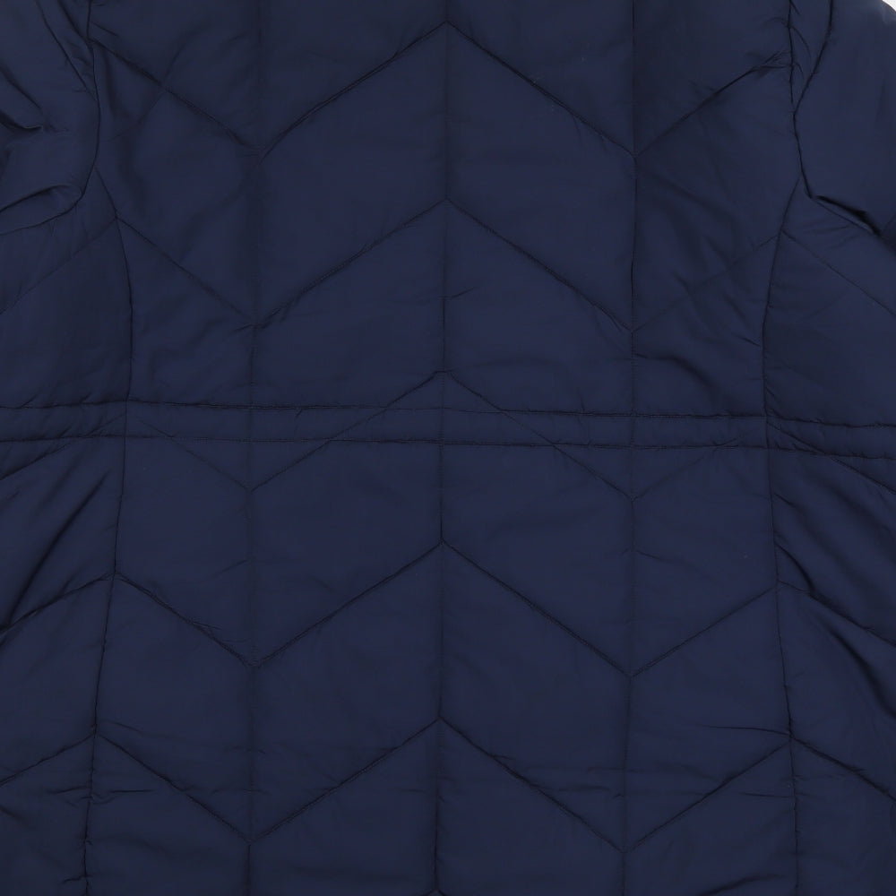 Marks and Spencer Womens Blue   Quilted Coat Size 22