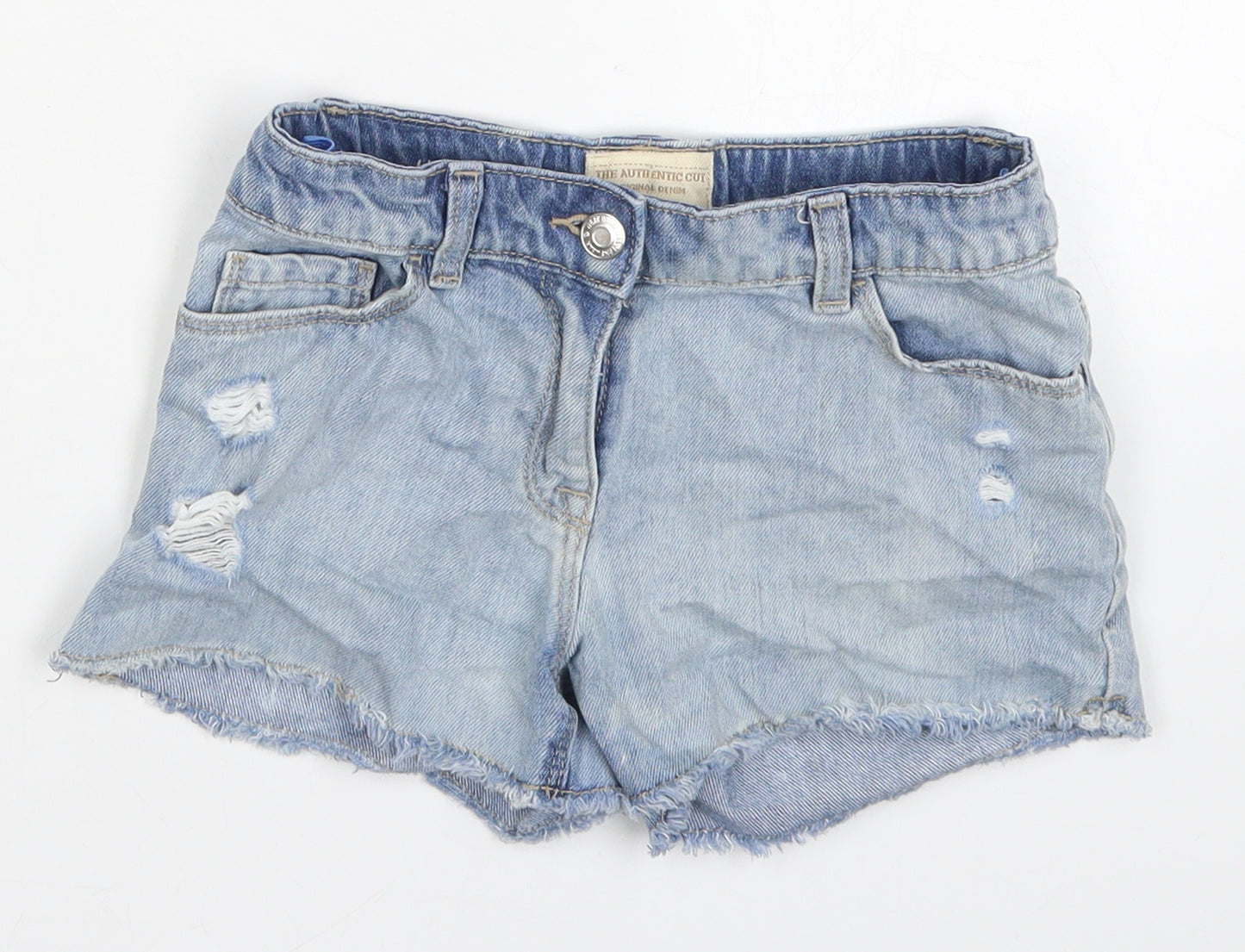 NEXT Girls Blue  Denim Cut-Off Shorts Size 9 Years