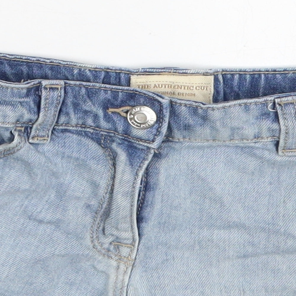NEXT Girls Blue  Denim Cut-Off Shorts Size 9 Years