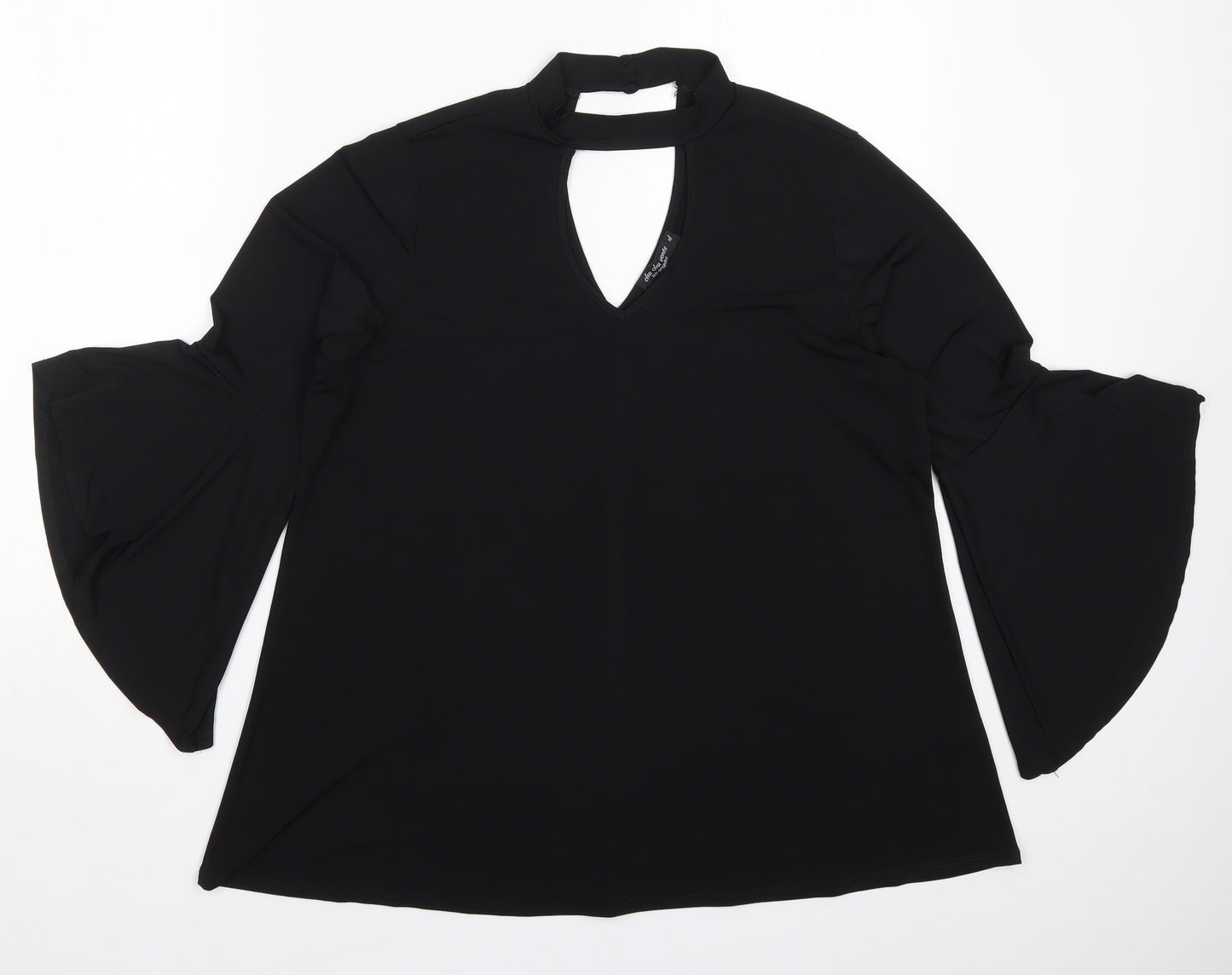 Cha Cha Vente Womens Black   Basic Blouse Size XL