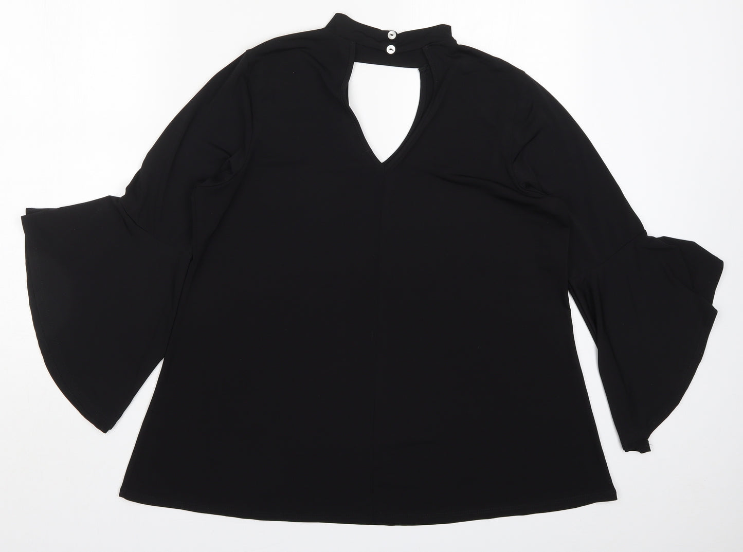 Cha Cha Vente Womens Black   Basic Blouse Size XL