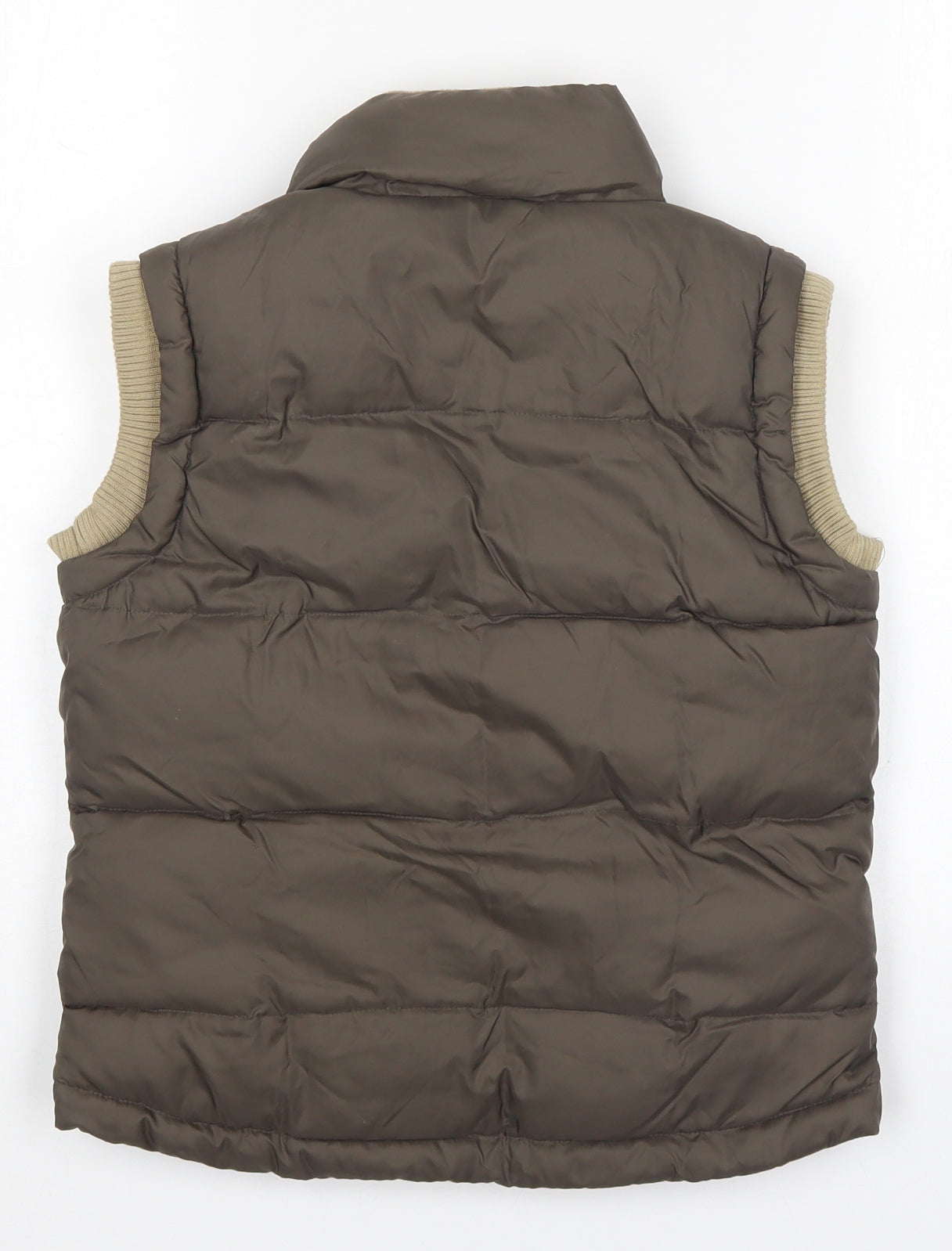 NEXT Boys Brown Striped  Gilet Coat Size 5-6 Years