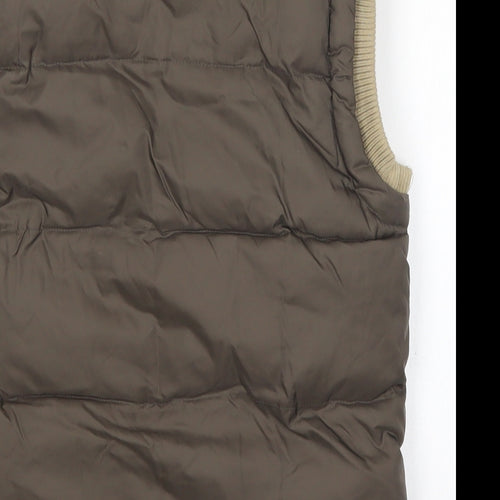 NEXT Boys Brown Striped  Gilet Coat Size 5-6 Years