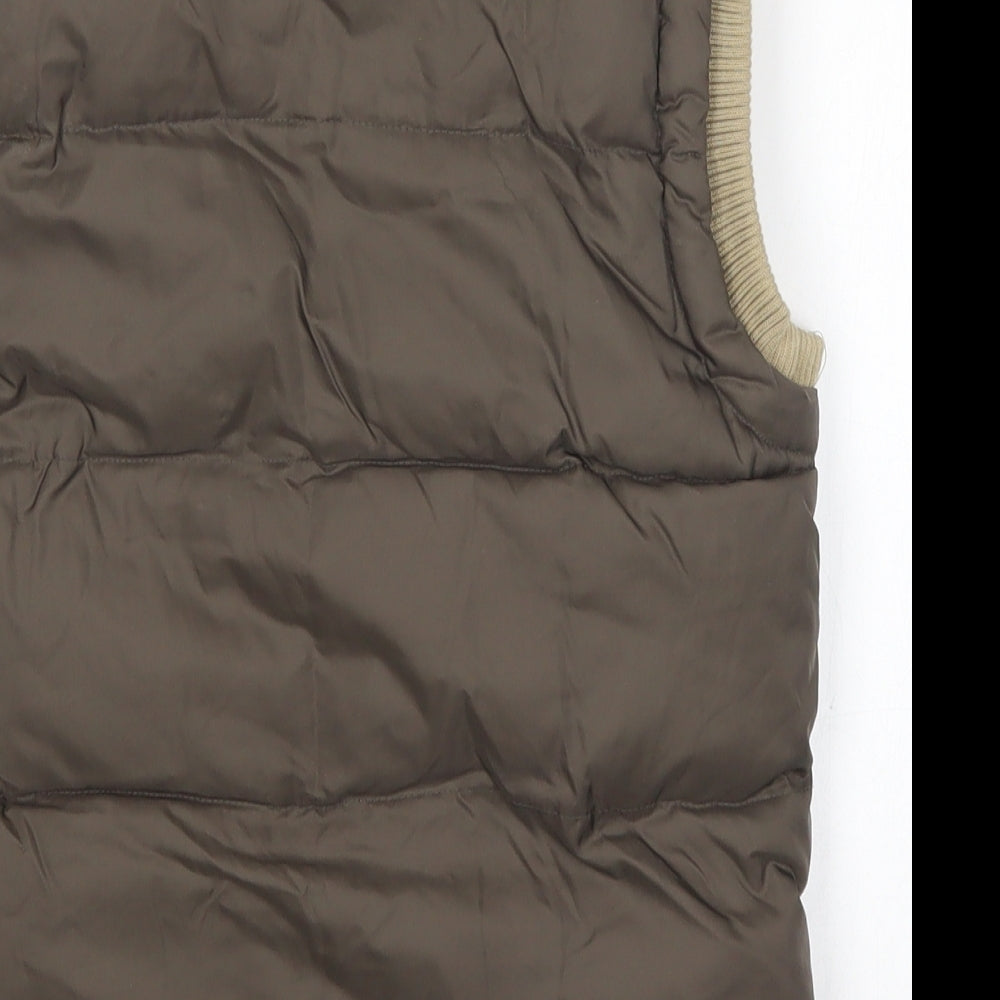 NEXT Boys Brown Striped  Gilet Coat Size 5-6 Years