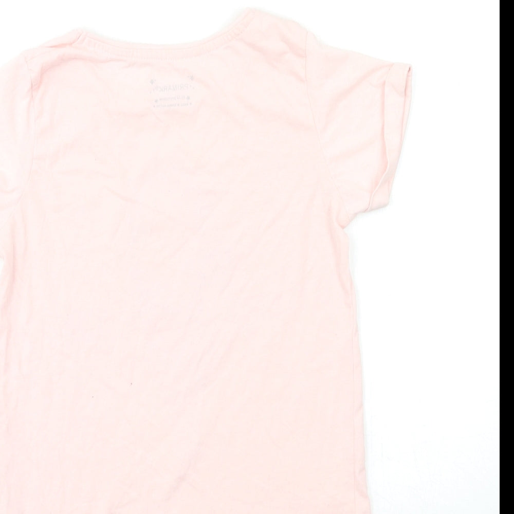 Primark Girls Pink   Basic T-Shirt Size 11-12 Years  - Unicorn