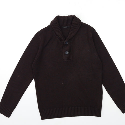 George Mens Brown  Knit Pullover Jumper Size S