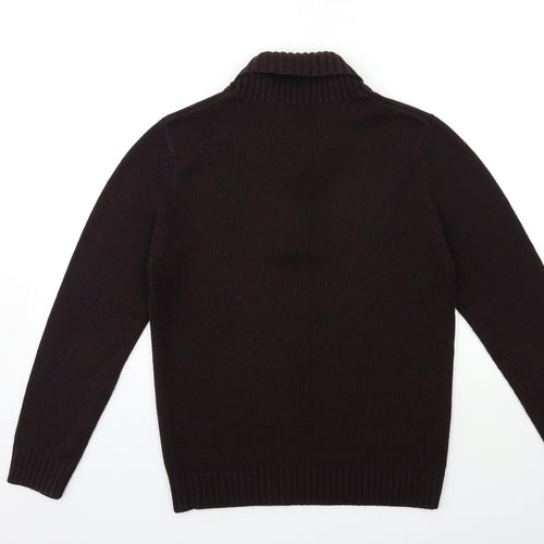 George Mens Brown  Knit Pullover Jumper Size S