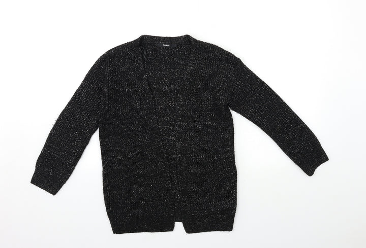 George Girls Black  Knit Cardigan Jumper Size 9-10 Years
