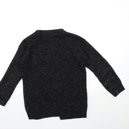 George Girls Black  Knit Cardigan Jumper Size 9-10 Years