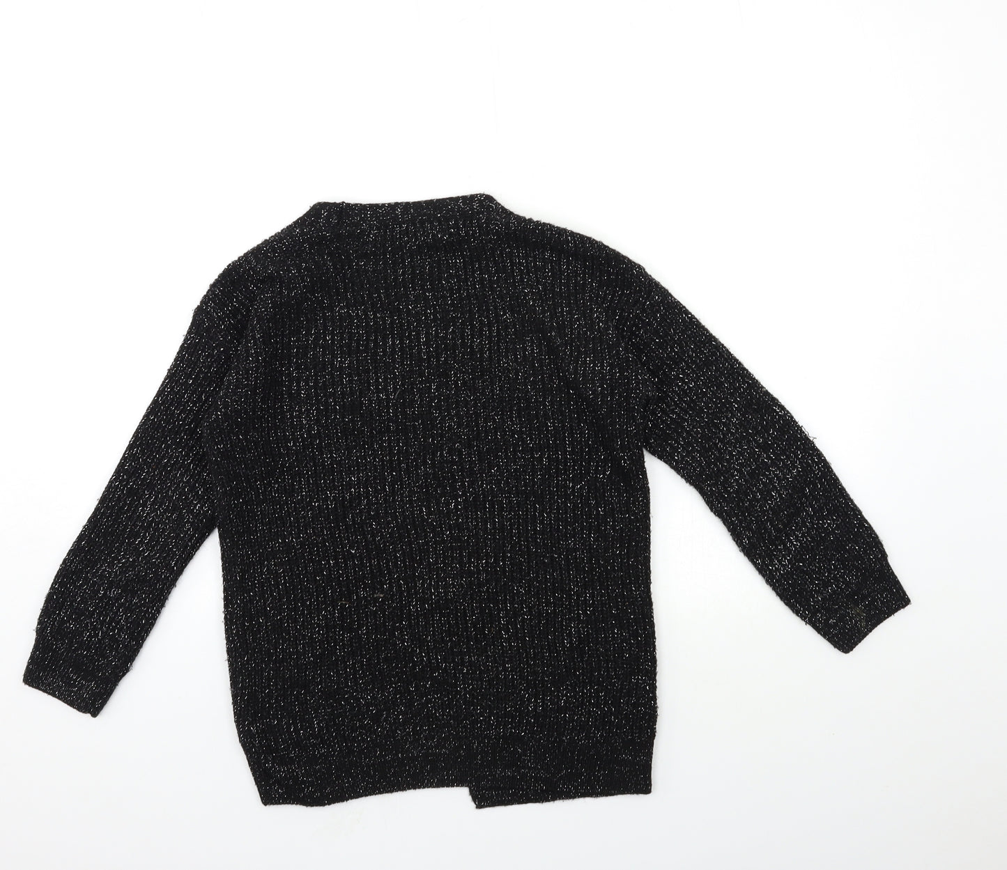 George Girls Black  Knit Cardigan Jumper Size 9-10 Years