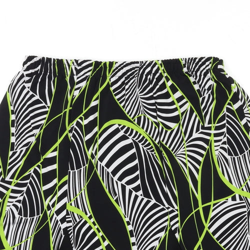 ORDER Womens Black Geometric  A-Line Skirt Size 32 in