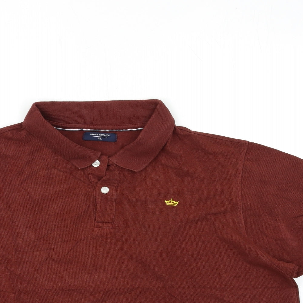 industrialize Mens Brown    Polo Size XL