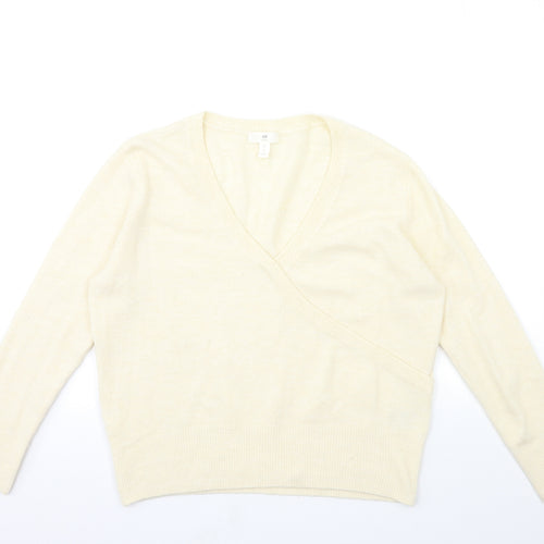 H&M Womens Beige  Knit Pullover Jumper Size M