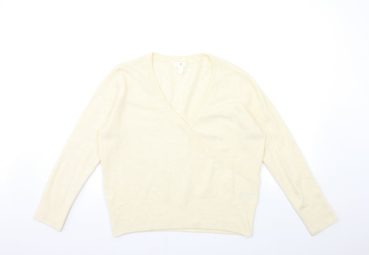 H&M Womens Beige  Knit Pullover Jumper Size M