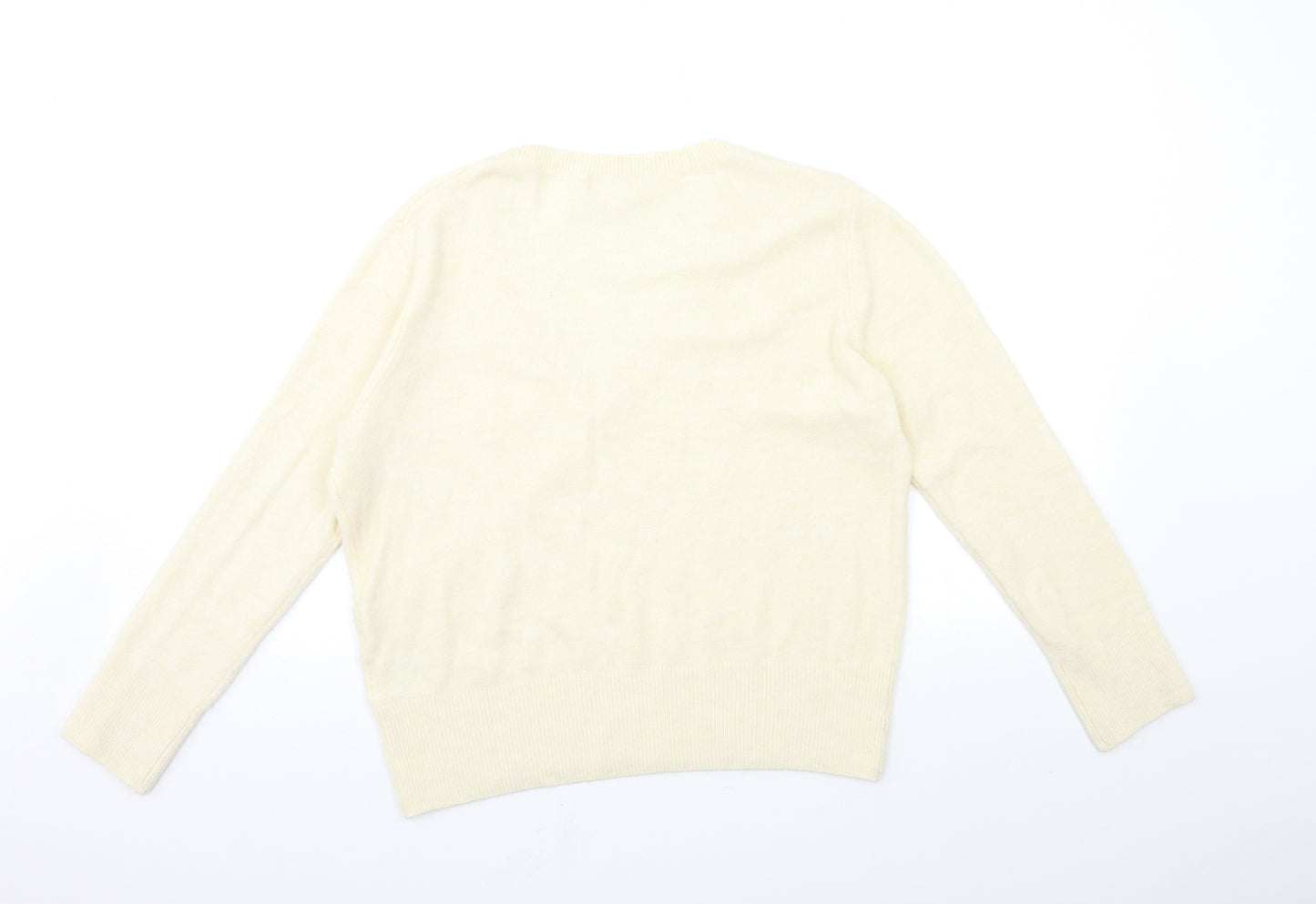 H&M Womens Beige  Knit Pullover Jumper Size M