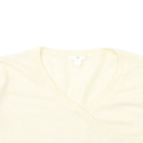 H&M Womens Beige  Knit Pullover Jumper Size M