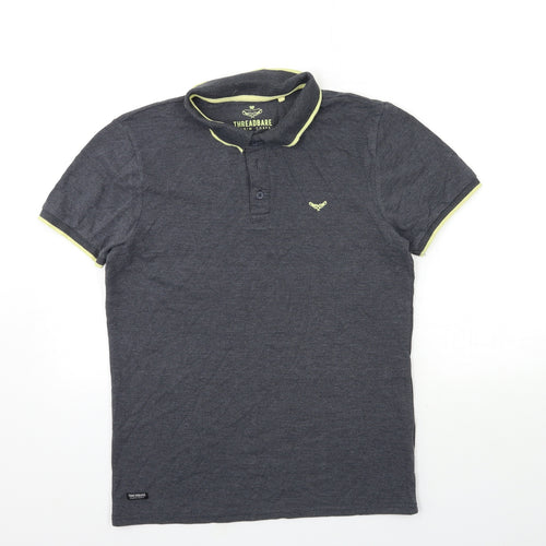 Threadbare Mens Grey    Polo Size S