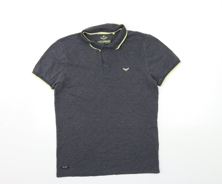 Threadbare Mens Grey Polo Size S