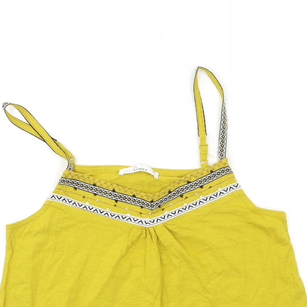 Lockstock Womens Yellow   Basic Tank Size M