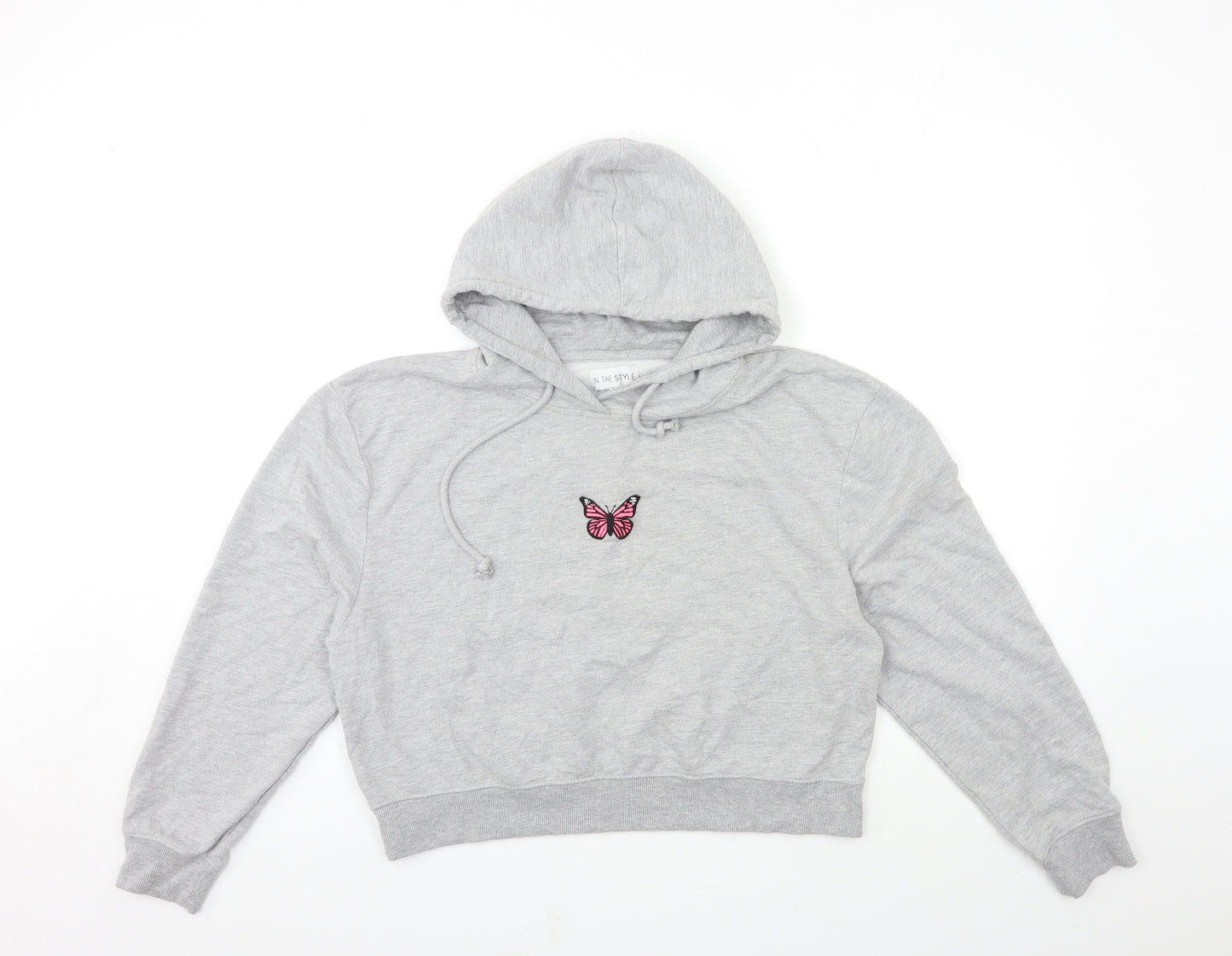 In the Style Womens Grey   Pullover Hoodie Size L