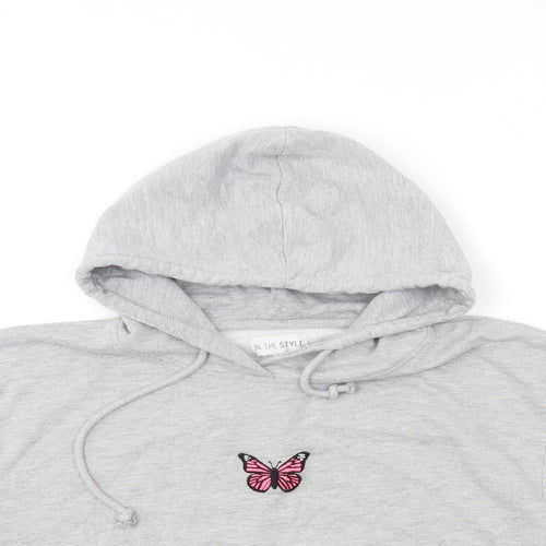 In the Style Womens Grey   Pullover Hoodie Size L