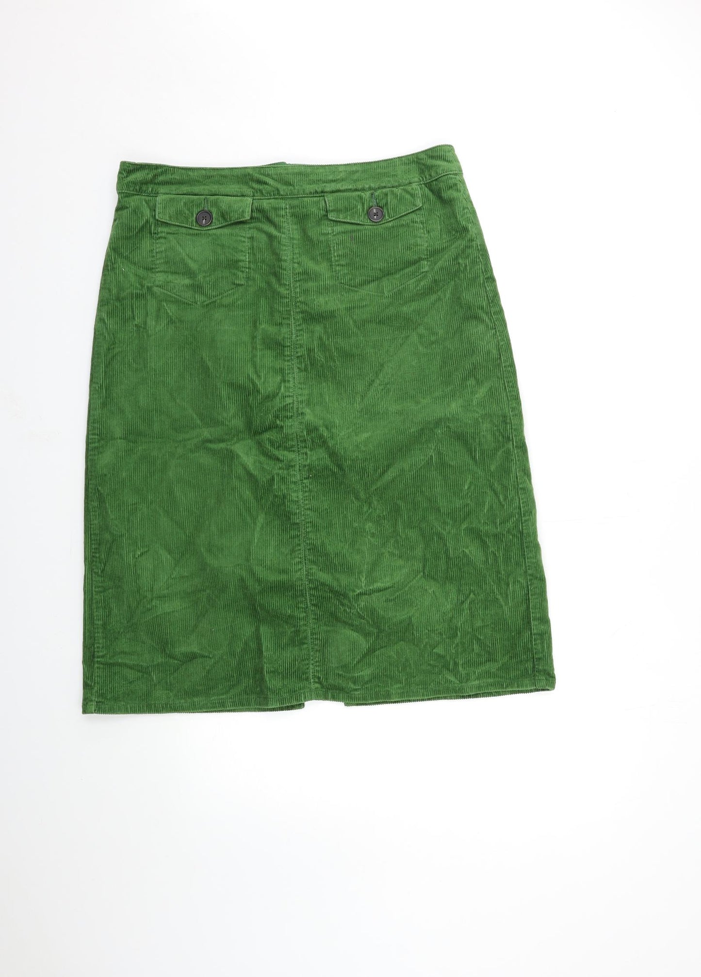 Boden Womens Green  Corduroy A-Line Skirt Size 16