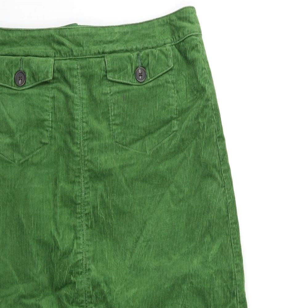 Boden Womens Green  Corduroy A-Line Skirt Size 16