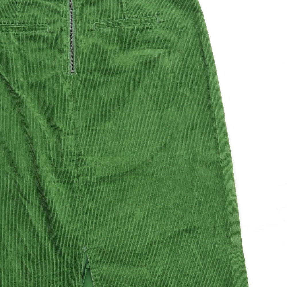 Boden Womens Green  Corduroy A-Line Skirt Size 16