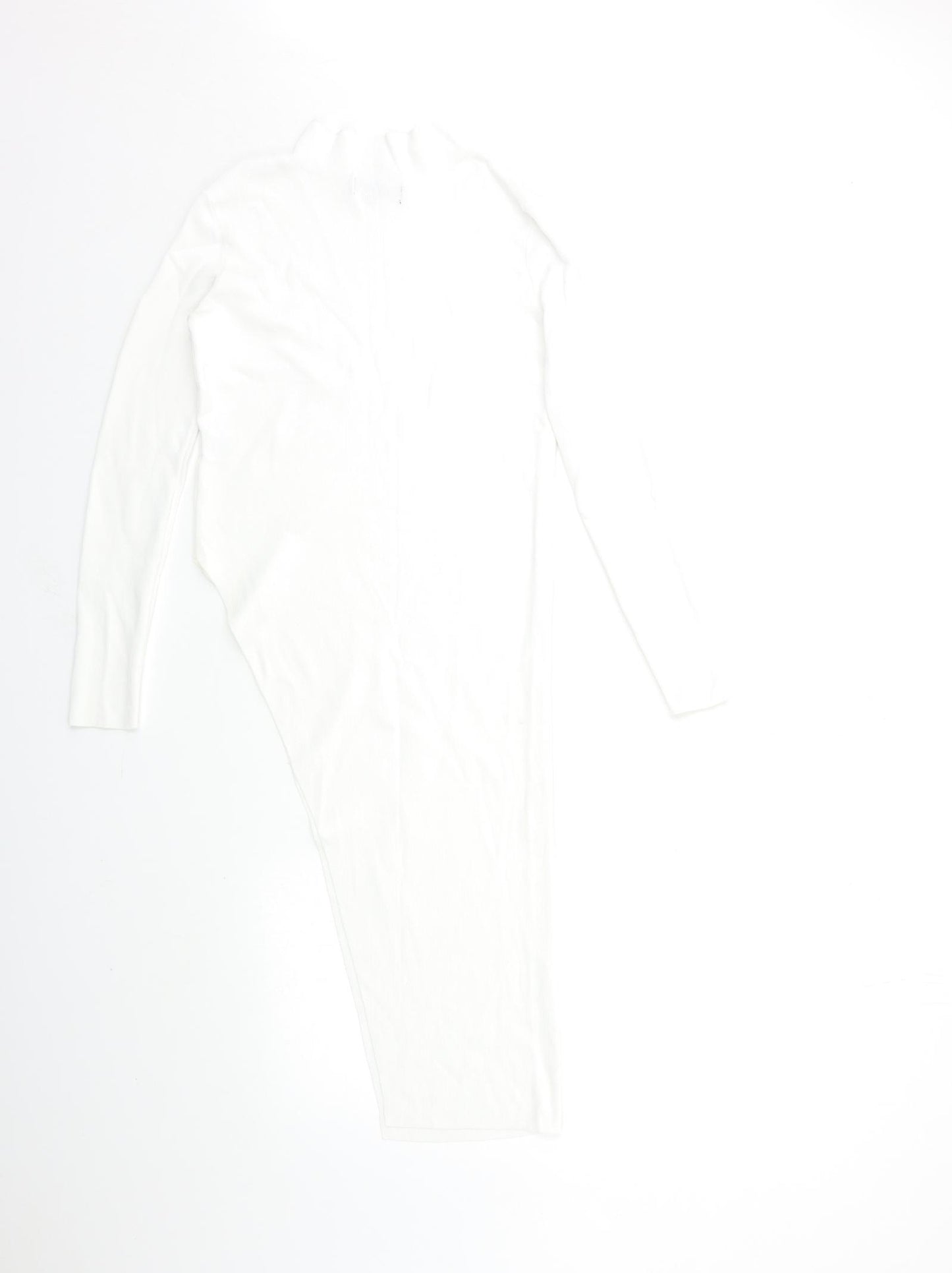 Missguided Womens White  Knit Basic Blouse Size 12  - Asymmetric