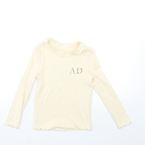 George Girls Beige   Basic T-Shirt Size 5-6 Years