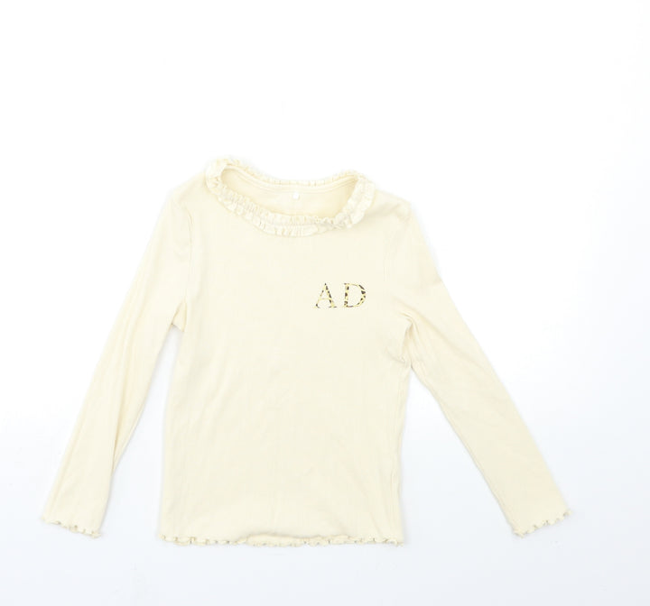 George Girls Beige   Basic T-Shirt Size 5-6 Years
