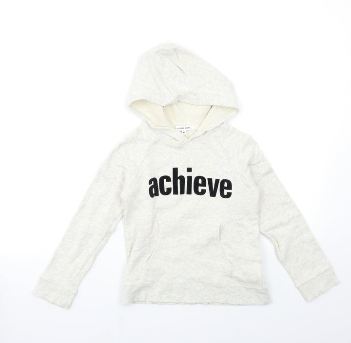 global work Girls Grey Pullover Hoodie Size 8-9 Years