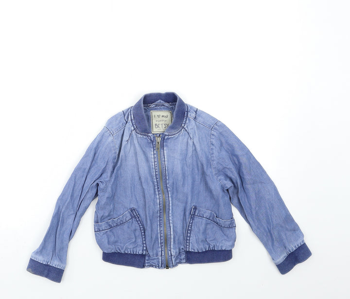 NEXT Girls Blue   Bomber Jacket Jacket Size 5 Years