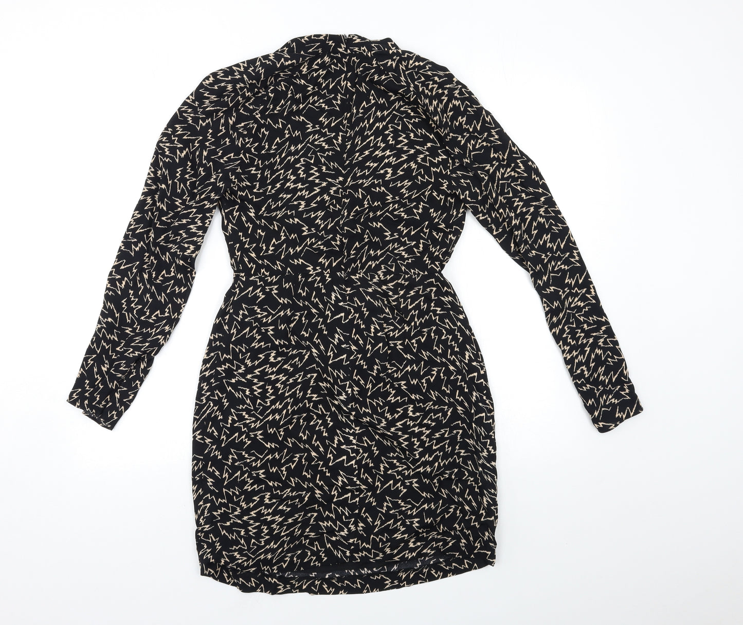 Reiss Womens Black Geometric  Pencil Dress  Size 6
