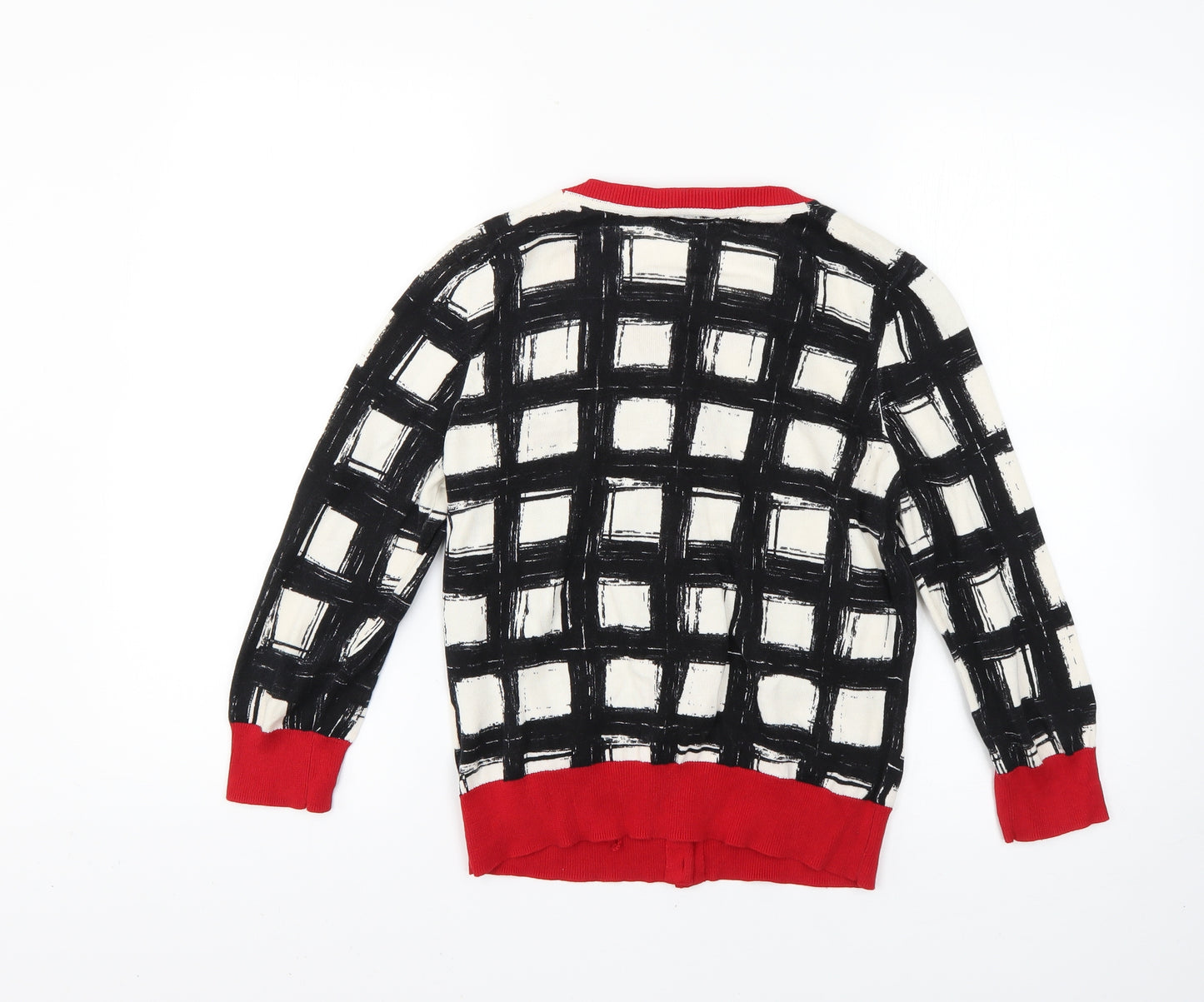 Hobbs Womens Multicoloured Geometric  Cardigan Jumper Size 12
