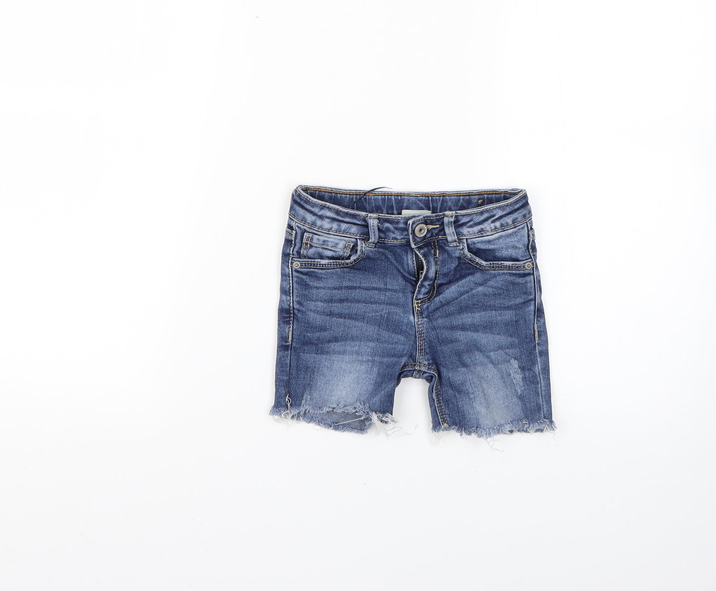 Zara Girls Blue   Cut-Off Shorts Size 4 Years