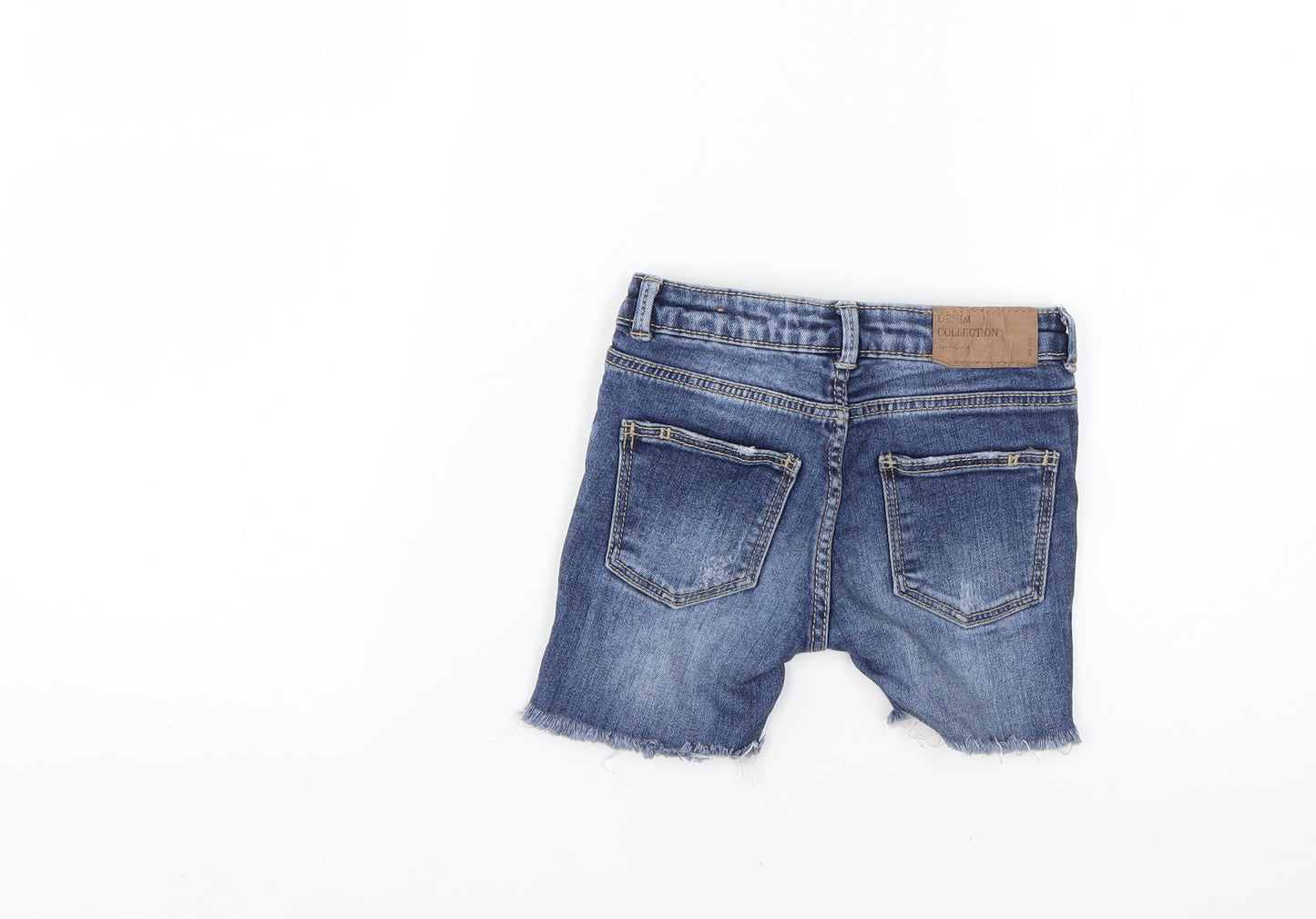 Zara Girls Blue   Cut-Off Shorts Size 4 Years