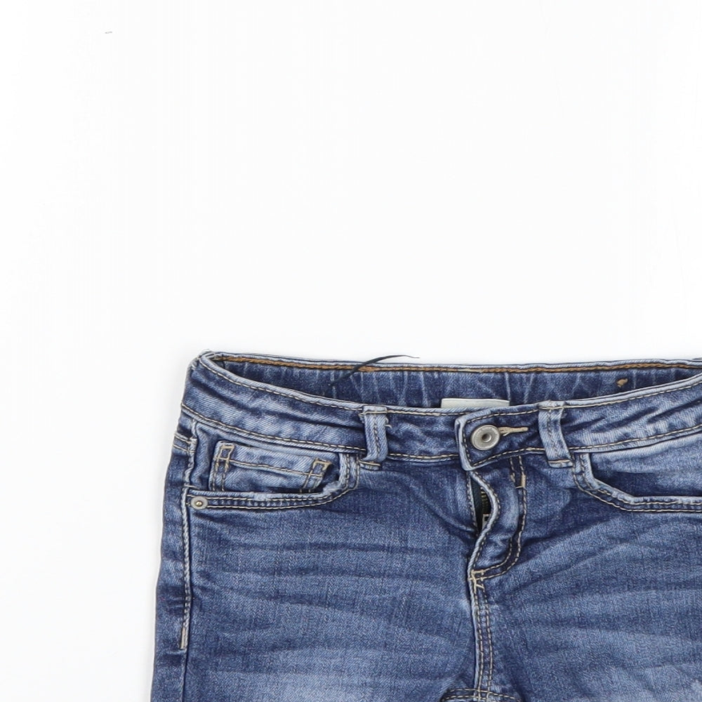 Zara Girls Blue   Cut-Off Shorts Size 4 Years