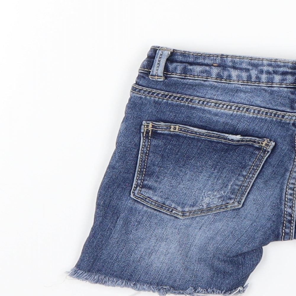 Zara Girls Blue   Cut-Off Shorts Size 4 Years