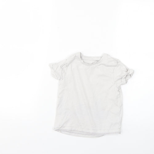 Nutmeg Girls Grey   Basic T-Shirt Size 4-5 Years