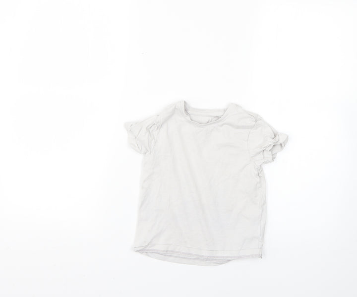 Nutmeg Girls Grey   Basic T-Shirt Size 4-5 Years
