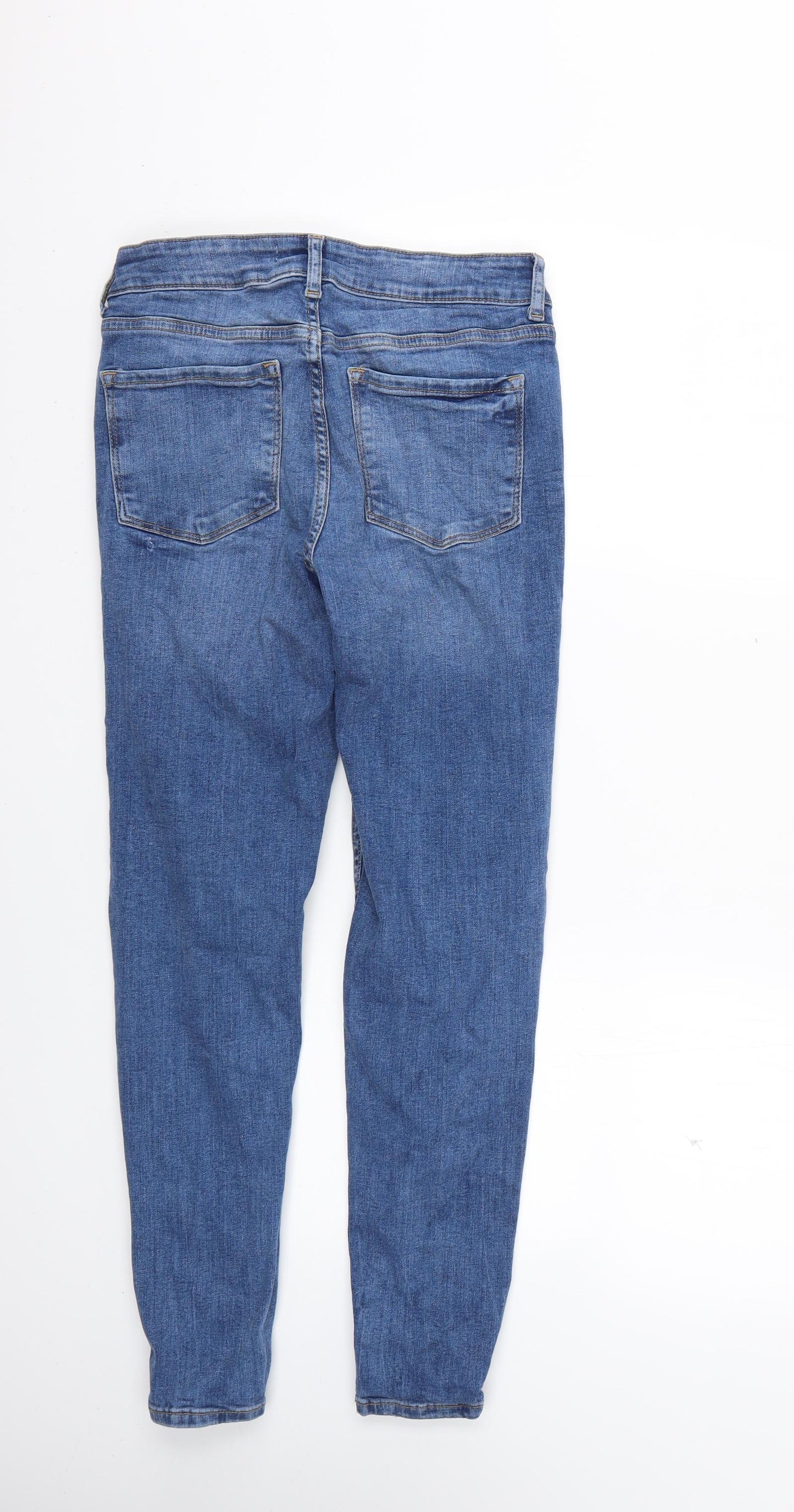 Denim & Co. Womens Blue   Skinny Jeans Size 10 L24 in