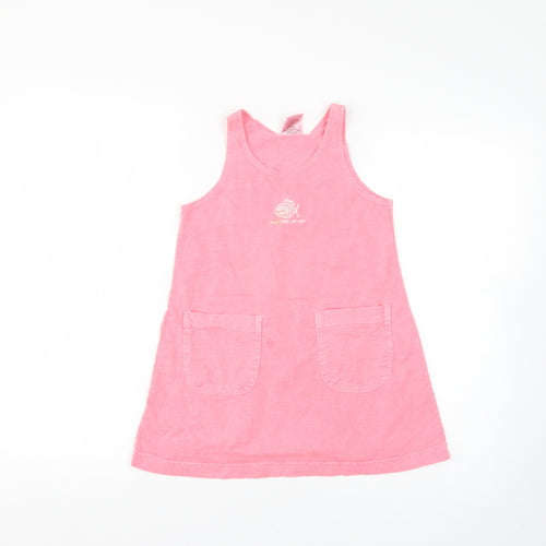miro Girls Pink   Pinafore/Dungaree Dress  Size 4 Years