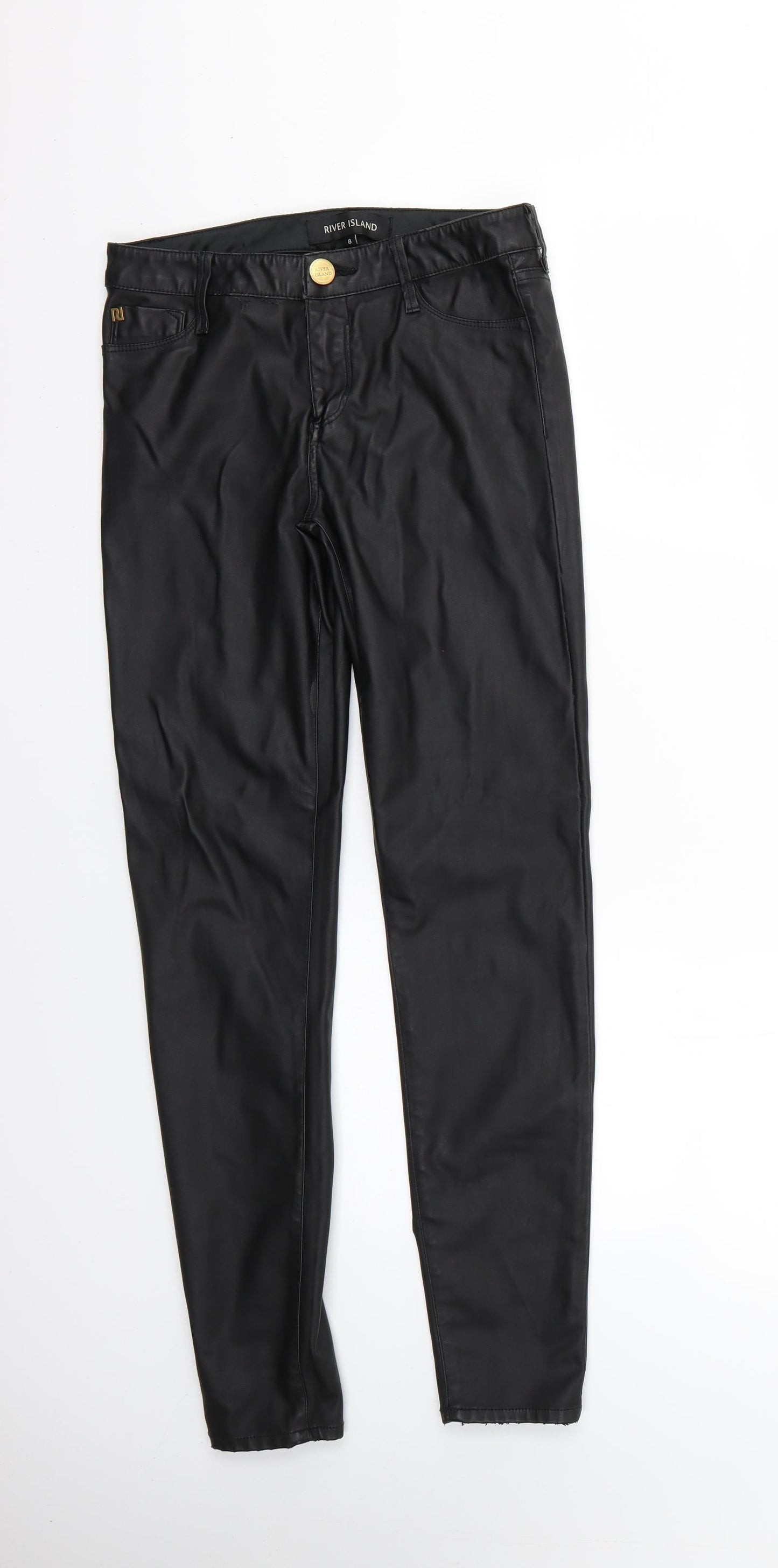 River Island Womens Black   Trousers  Size 8 L26 in