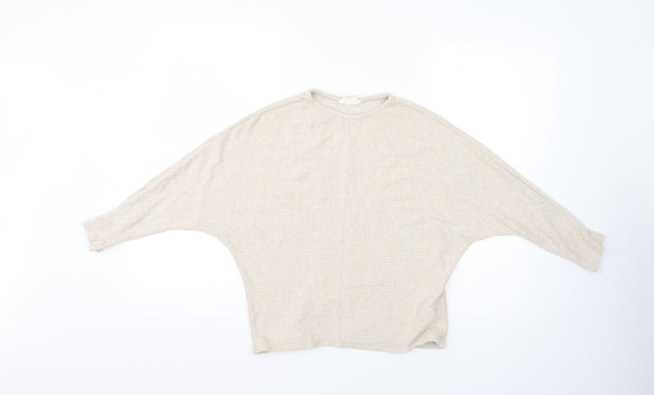 H&M Womens Beige Pullover Jumper Size XS