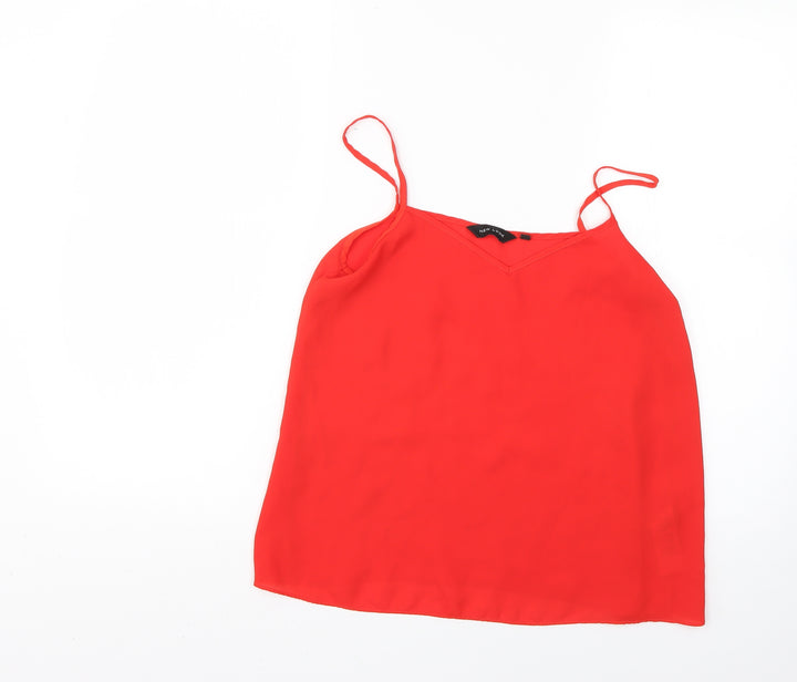 New Look Womens Red   Basic Blouse Size 8
