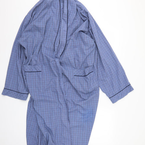 little woods Mens Blue Check   Robe Size L